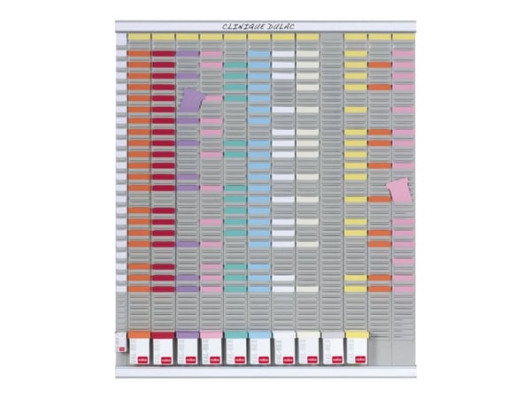 Nobo - Kortplanleggersett - årlig - veggmonterbar - 800 x 960 mm - 54 spor x 13 kolonner