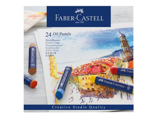 Faber-Castell Creative Studio - Fargeblyant - oljepastell - for tre, kartong - assorterte farger (en pakke 24)