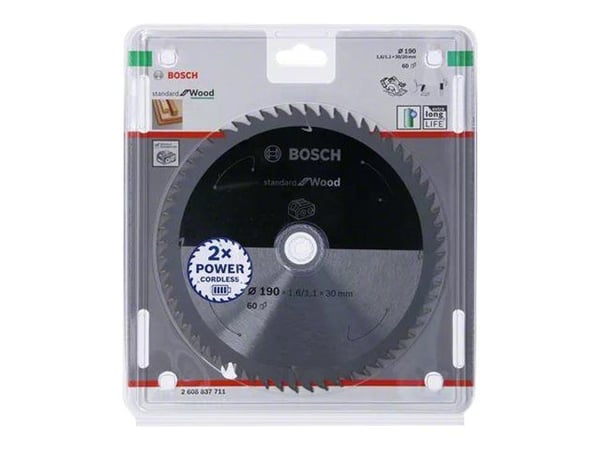 Bosch RUNDSAVKLINGE ACCU STD TRÆ 190X30MM 60T 60T