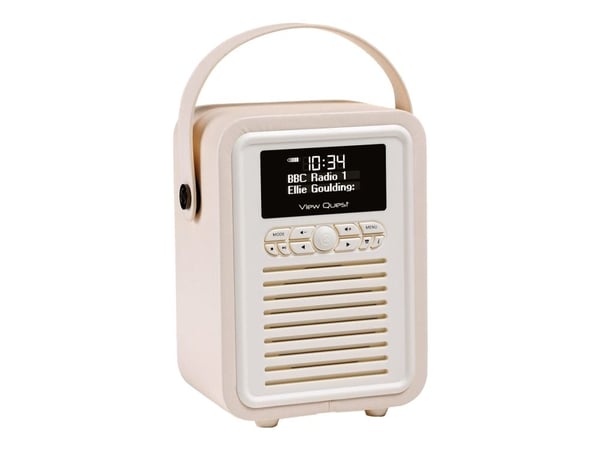 ViewQuest Retro Mini - kannettava DAB-radio - 5 wattia - kermanvärinen