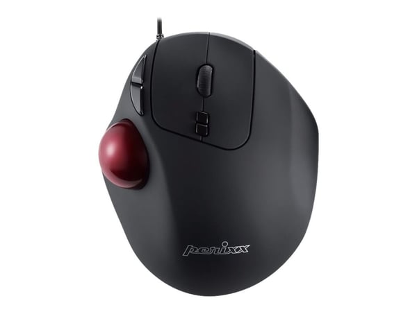 Perixx PERIMICE-517 - Mus - ergonomisk - høyrehendt - laser - 7 knapper - kablet - USB - svart