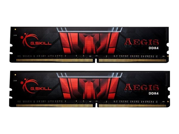 G.Skill AEGIS - DDR4 - sats - 32 GB: 2 x 16 GB - DIMM 288-pin - 2400 MHz / PC4-19200 - CL17 - 1.2 V - ej buffrad - icke ECC