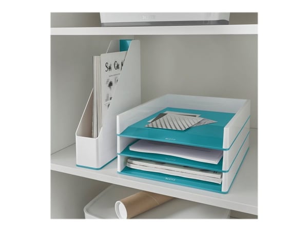 Leitz WOW Dual Colour - Brevbakke - for ANSI A (Letter) (216 x 279 mm), A4 (210 x 297 mm), C4 (229 x 324 mm), Folio (216 x 330 mm) - isblå