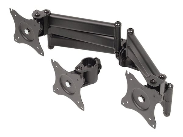 Maclean MC-691 - Monteringssett - justerbar arm - for 3 LCD-skjermer - plastikk, aluminium, stål - svart - skjermstørrelse: 13"-27" - skrivebordsmo...
