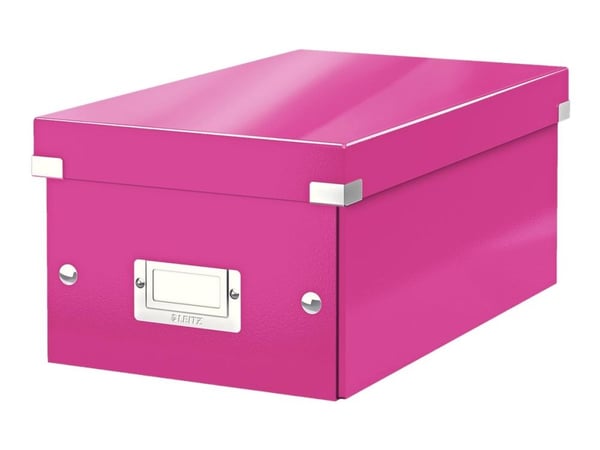 Leitz Click & Store WOW säilytyslaatikko, DVD, 84 % kierrätyskartonki, Vaaleanpunainen, Kartonki, 206 mm, 325 mm, 147 mm, 570 g