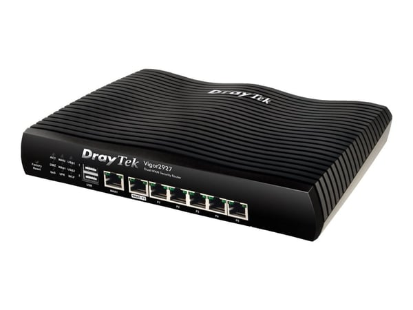 Draytek Vigor 2927 - Ruter 6-porters svitsj - 1GbE - WAN-porter: 2 - rackmonterbar