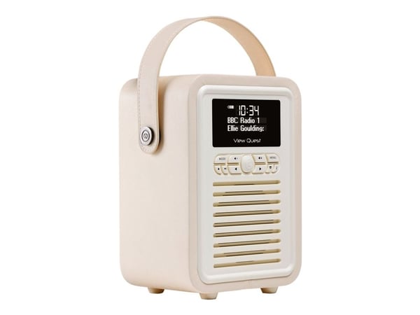ViewQuest Retro Mini - kannettava DAB-radio - 5 wattia - kermanvärinen