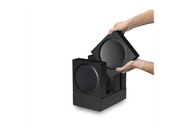 Flexson - Brakett - for 4 audio amplifiers - stål - svart - veggmonterbar, skrivebordsmonterbar - for Sonos Amp