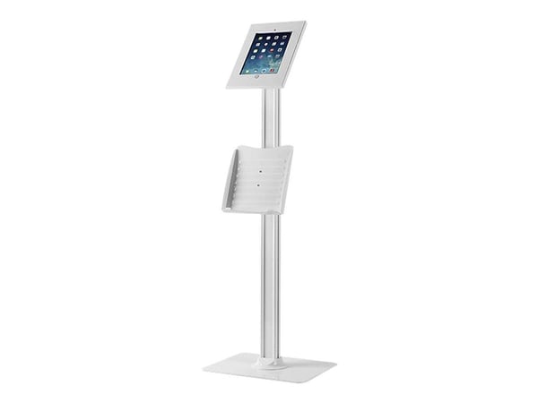 Maclean-stativ Gulvstativ med katalogplass Hvit (MC-724) for iPad 2/3/4 / og IPAD Air / Air2 / 9,7" Pro