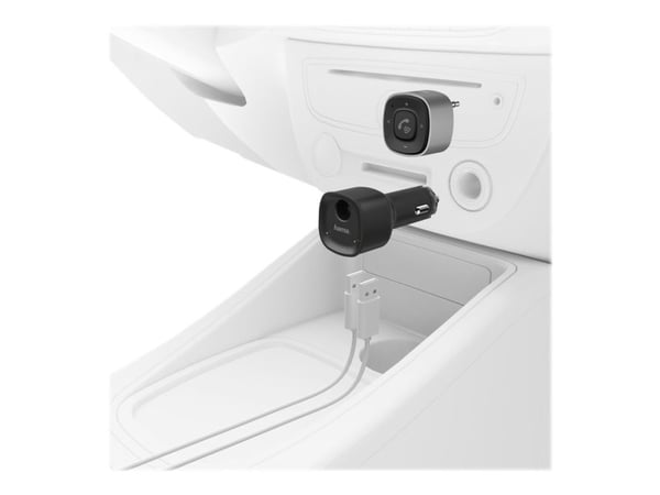 Hama - Bluetooth trådløs lydmottaker / håndfri for mobiltelefon, høyttaler, nettbrett, digital spiller - with 3.5 mm plug and USB charger - svart, grå