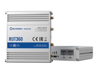 Teltonika RUT360 - Trådløs ruter - WWAN 2,4 GHz - DIN-skinnemonterbar, overflatemonterbar