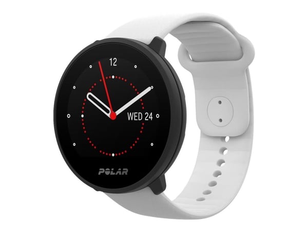 Polar Unite - Sportklocka med band - silikon - vit - bandstorlek: S/L - Bluetooth - 32 g
