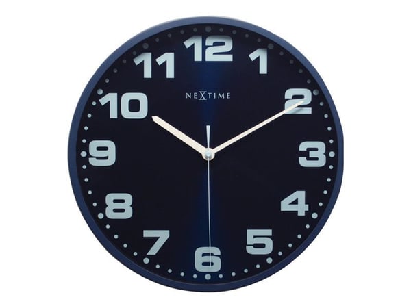 Nextime Dash - Klokke - kvarts - veggmonterbar - 35 cm - blå