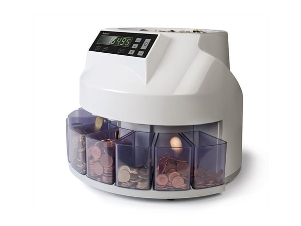 Safescan 1250 - Myntteller / sorterer - EUR - hvit