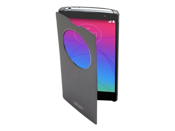 LG QuickWindow CCF-590 - Flipomslag til mobiltelefon - sort - for Spirit H420, H440N; Spirit 4G H440N