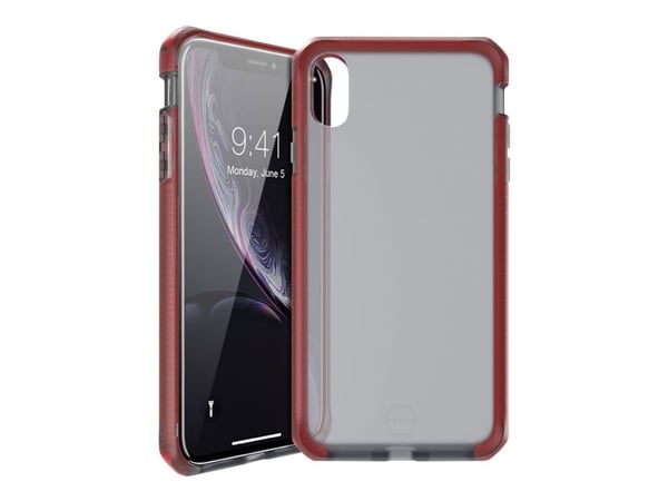 ITSKINS Supreme // Frost - Baksidedeksel for mobiltelefon - Impacthane - svart, rød - 6.1" - for Apple iPhone XR