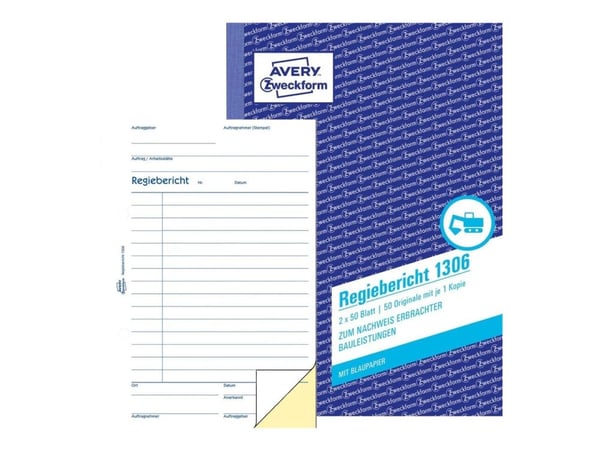 Avery Zweckform - Direktørrapport - 50 ark - A5 (148 x 210 mm) - dublett - karbonfri