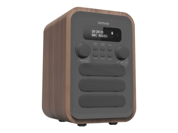 Denver DAB-48GREY, Henkilökohtainen, Digitaalinen, DAB+, FM, 2,5 W, 3,5 mm, Harmaa, Puu Denver DAB-48GREY, Henkilökohtainen, Digitaalinen, DAB+, FM, 2,5 W, 3,5 mm, Harmaa, Puu