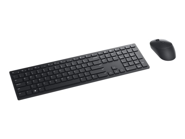 Dell Pro Keyboard and Mouse KM5221W - Tastatur- og mussett - trådløs - 2.4 GHz - QWERTY - Estisk - svart