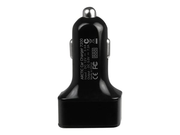 ARCTIC Car Charger 7200 - Bilstrømadapter - 7200 mA - 3 utgangskontakter (USB)