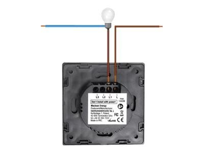 Maclean Energy MCE704W - Touch light switch - 2 vippbrytare - AC 110-240 V - vit