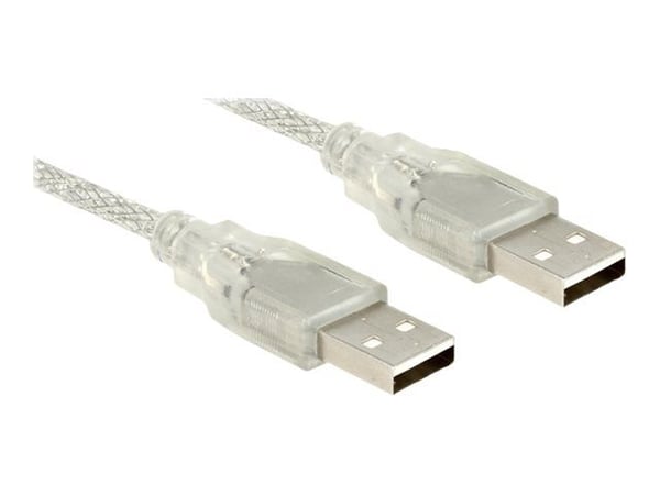 Delock - USB-kaapeli - USB (uros) - USB (uros) - USB 2.0 - 1 m - läpinäkyvä