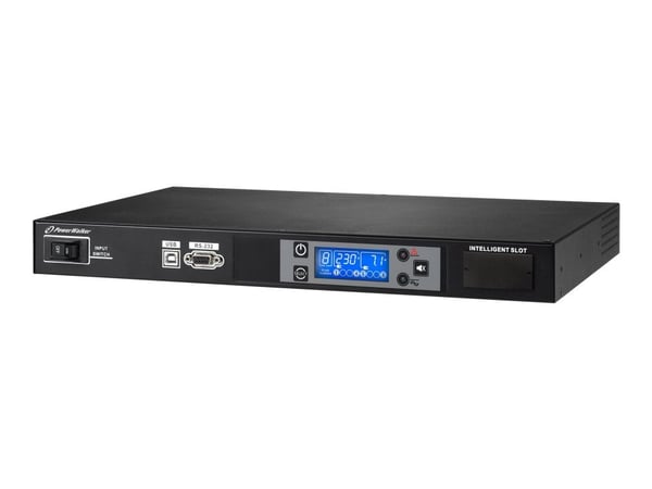 PowerWalker PDU RC-16A - Tehonjakoyksikkö (räkkiversio) - AC 220/230/240 V - 3680 VA - RS-232, USB - tulo: IEC 60320 C20 16A - lähtöliittimet: 8 (I...