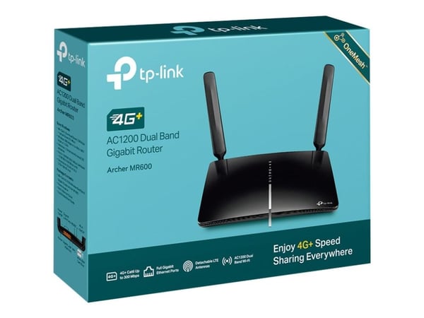 TP-Link Archer MR600, Wi-Fi 5 (802.11ac), Kaksitaajuus (2,4 GHz/5 GHz), Ethernet LAN, 4G, Musta, Pöytäreititin