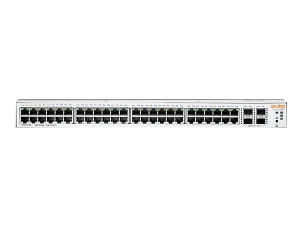 HPE Networking Instant On 1930 48G Class4 PoE 4SFP/SFP+ 370W Switch - Switch - L3 - Administrerad - 48 x 10/100/1000 (PoE) + 4 x 1 Gigabit / 10 Gig...