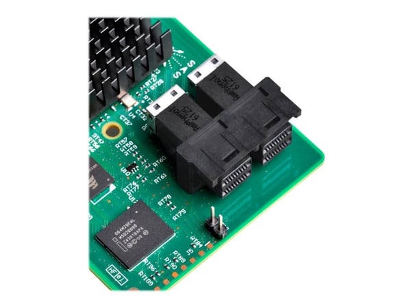 SilverStone ECS05 - Kontroller for lagring (RAID) - 8 Kanal - SATA 6 Gb/s / SAS 12 Gb/s - lav profil - RAID 0, 1, 10, 1E - PCIe 3.0 x8