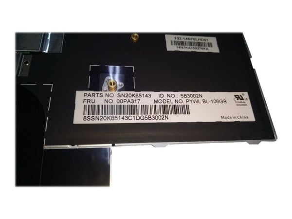 Chicony PYWL BL-106GB - Ersättningstangentbord för bärbar dator - med Trackpoint - bakgrundsbelyst - QWERTY - brittisk - FRU, CRU - Tier 2 - för Th...