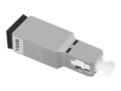 Qoltec - Dämpare för nätverk - SC/UPC enkelläge (hona) till SC/UPC enkelläge (hane) - fiberoptisk - 15 dB