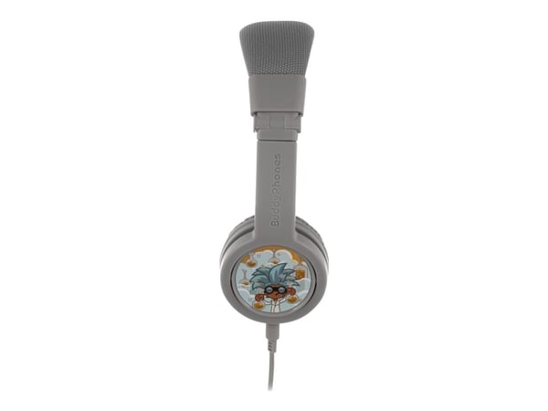 Onanoff BuddyPhones Explore+ - Hörlurar med mikrofon - på örat - kabelansluten - 3,5 mm kontakt - grå har betydelse