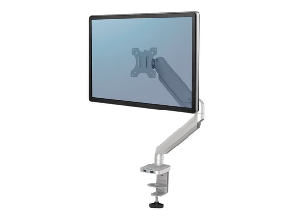 Fellowes Platinum Series - Monteringssett - justerbar arm - for Skjerm - aluminium - sølv - skjermstørrelse: inntil 27" - skrivebordsmonterbar