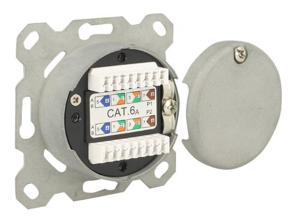 DeLOCK 86195, RJ-45, 6a, Valkoinen, 80 mm, 39 mm, 80 mm