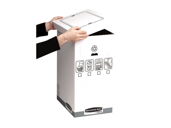 Fellowes Bankers Box - Avfallskurv - 90 L - papir - grå