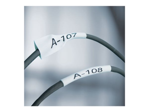 DYMO XTL Heat-Shrink Tube, 12mm, black on white - for XTL 500