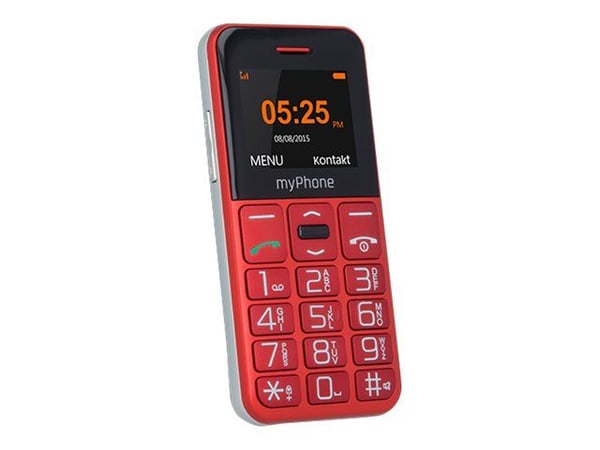 myPhone Halo Easy, Perusmalli, Yksittäinen SIM, 4,32 cm (1.7"), 0,3 MP, 1000 mAh, Harmaa, Punainen