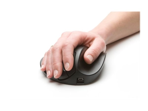 BakkerElkhuizen HandShoeMouse Medium - Mus - ergonomisk - høyrehendt - 3 knapper - trådløs - USB trådløs mottaker