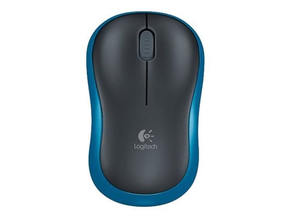 Logitech M185 - Mus - optinen - trådløs - 2,4 GHz - trådløs modtager (USB) - blå