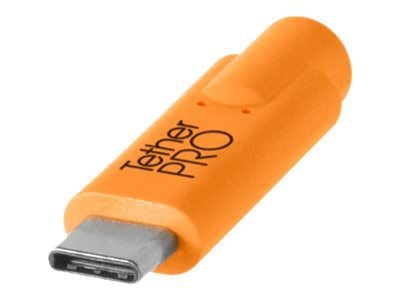 Tether Tools CUC3215-ORG, 4,6 m, USB A, USB C, USB 3.2 Gen 1 (3.1 Gen 1), 5 Gbit/s, Oranssi