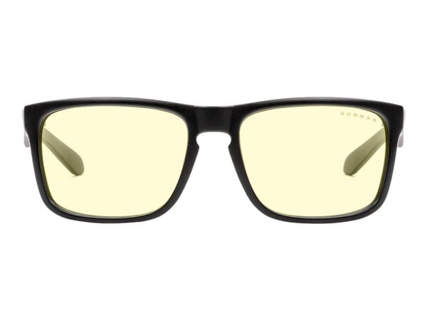 GUNNAR INTERCEPT - Briller - for datamaskin - medium stor - full kant - ramme: onyks - linse: ravgul