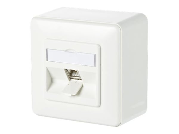 Metz Connect C6A Module 180° - pistorasia - RJ 45 - 1 verkkopistorasia - puhtaan valkoinen, RAL 9010