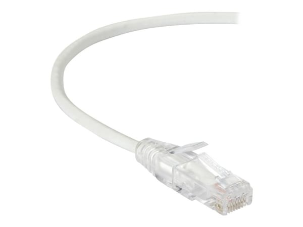Black Box Slim-Net - Koblingskabel - RJ-45 (hann) til RJ-45 (hann) - UTP - CAT 6a - med støvel, formstøpt, flertrådet - hvit