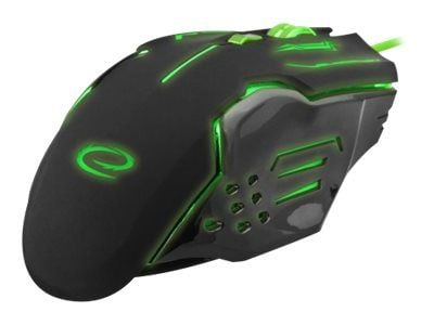 Esperanza MX403 APACHE - Mus - ergonomisk - høyrehendt - 6 knapper - kablet - USB - grønn