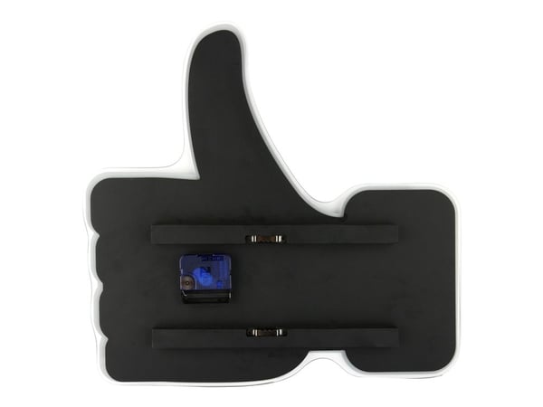 Nextime Thumbs up - Klokke - kvarts - veggmonterbar - 40.5 x 42 cm - blå