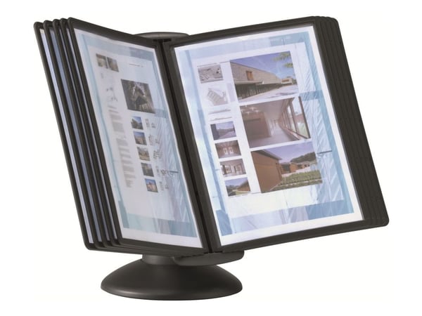 DURABLE SHERPA motion - Displaypanelsystem - stasjonær - 10 rom - for A4 - svart