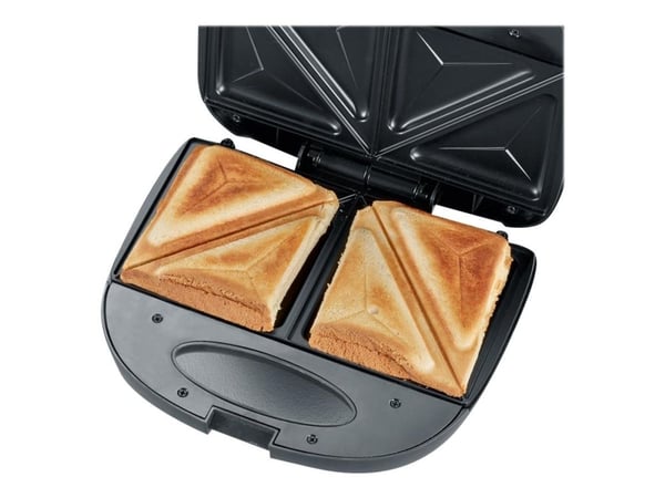 SEVERIN SA 2969 - Sandwichmaskin - 600 W - børstet rustfritt stål / svart