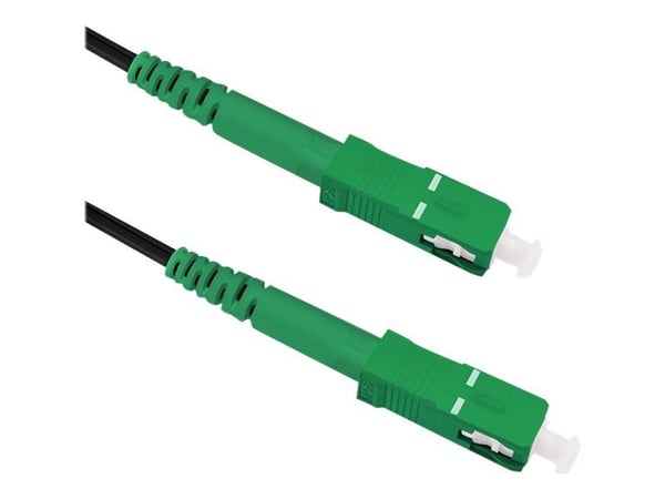 Qoltec Simplex - Koblingskabel - SC/APC-enkeltmodus (hann) til SC/APC-enkeltmodus (hann) - 100 m - fiberoptisk - simpleks - 9 / 125 micron - haloge...