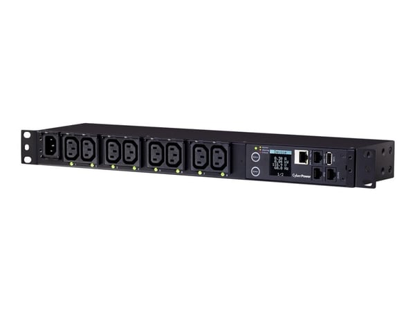 CyberPower Switched Metered-by-Outlet PDU81004 - Strømfordelerenhet (kan monteres i rack) - AC 100-240 V - Ethernet, USB, serial - inngang: IEC 603...